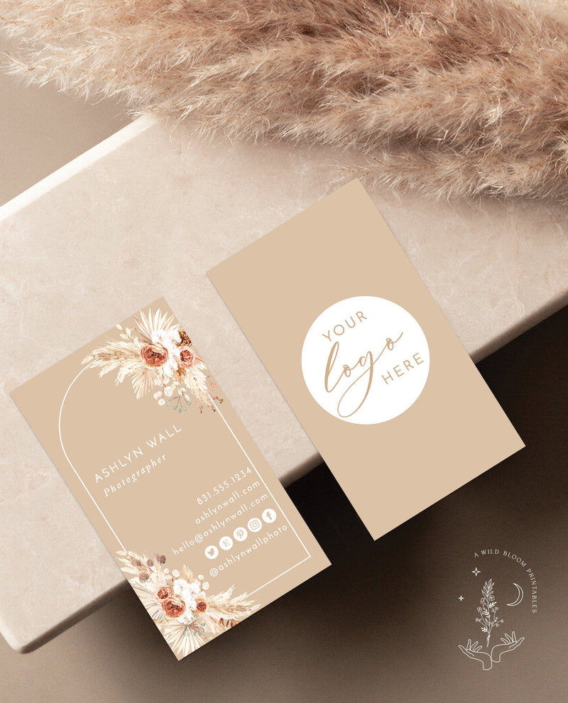 Modern Small Business Card Template | Boutique Business Card Template 