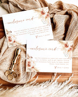 Bohemian Enclosure Card | Minimalist Wedding Invite Insert