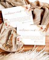 Bohemian Enclosure Card | Minimalist Wedding Invite Insert 