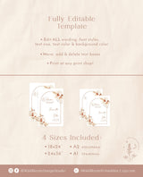 Burnt Orange Welcome Sign Template | Terracotta Wedding Welcome Poster