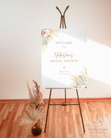 Pampas Grass Bridal Shower Welcome Sign | Wedding Welcome Sign 