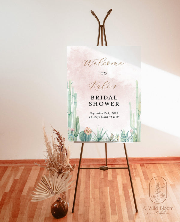 Fiesta Bridal Shower Welcome Sign | Desert Bridal Shower Welcome Poster 