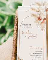 Bohemian Wedding Program | Desert Wedding Program