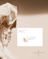 Bohemian Wedding Envelope Address Template | Pampas Grass Wedding Envelopes