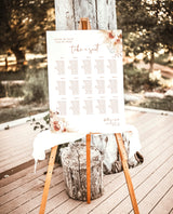 Pampas Grass Seating Chart | Terracotta Wedding Seat Chart