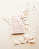 Tropical Baby Shower Invitation | Girl Baby Shower Invite