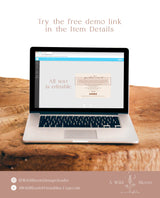 Terracotta Thank You Care Card | Boutique Product Care Card Template
