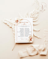 Would She Rather Bridal Shower Game | Bridal Trivia Game