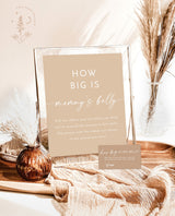 How Big Is Mommy's Belly Game | Minimalist Baby Shower