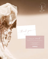 Dusty Blush Thank You Care Card | Boho Boutique Thank You Template