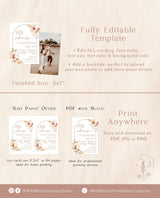 Pampas Grass Rehearsal Dinner Invite Template | Minimalist Wedding Rehearsal Invite