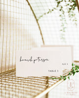 Minimalist Place Cards | Modern Wedding Place Card Template