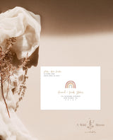 Boho Rainbow Envelope Address Template | Watercolor Rainbow Envelope Address