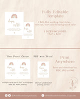 Diaper Raffle Baby Shower Sign | Rainbow Baby Shower Sign