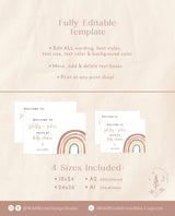Drive By Shower Welcome Sign | Rainbow Baby Shower Welcome Sign