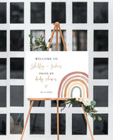 Drive By Shower Welcome Sign | Rainbow Baby Shower Welcome Sign