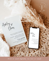 Minimalist Wedding Invitation Suite | Minimalist Wedding Invite