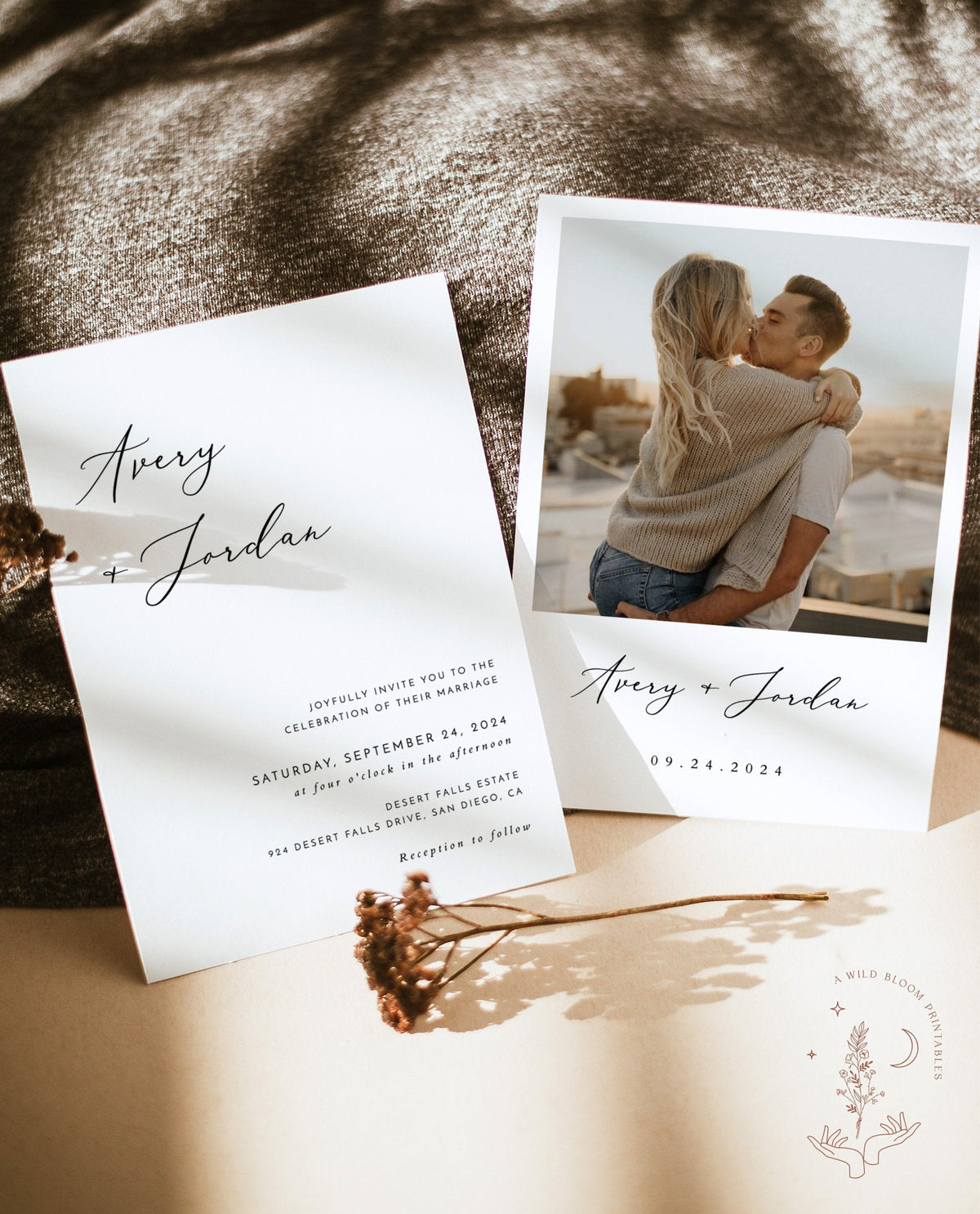 Minimalist Wedding Invitation | Editable Minimalist Wedding Invite
