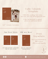 Terracotta Photo Save the Date Template | Minimalist Save the Date Template