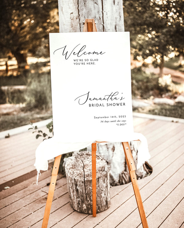 Minimalist Shower Welcome Sign | Bridal Shower Welcome Sign 
