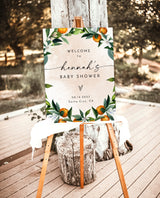 Cutie Baby Shower Welcome Sign | Citrus Baby Shower Sign