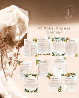 Cutie Baby Shower Game Bundle | Citrus Baby Shower