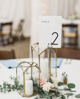 Modern Minimalist Wedding Table Number | Minimal Wedding Table Number