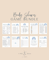 Rainbow Baby Shower Games | Boy Baby Shower Bundle