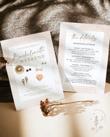 Tropical Bachelorette Party Editable Invitation | Pool Bachelorette Itinerary