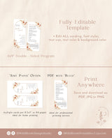 Bohemian Wedding Program | Desert Wedding Program