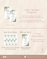 Greenery Thank You Favor Tag | Boho Bridal Shower Thank You Tag