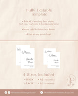 Minimalist Wedding Welcome Sign | Editable Welcome Sign