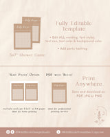 Baby Bingo Shower Game | Boho Baby Bingo Game Template