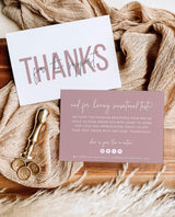 Minimalist Small Business Thank You Card | Boho Boutique Thank You Template