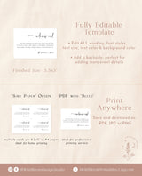 Minimalist Enclosure Card | Modern Minimalist Wedding Insert