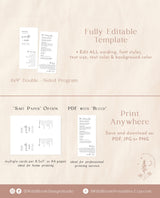 Minimalist Wedding Program | Printable Order of Service