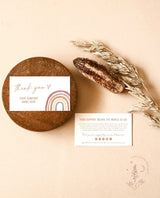 Rainbow Small Business Thank You Card | Boho Rainbow Watercolor 