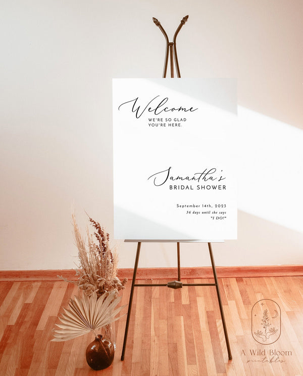 Minimalist Shower Welcome Sign | Bridal Shower Welcome Sign 