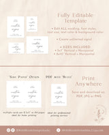 Minimalist Custom Sign Template | Custom Bridal Shower Signs