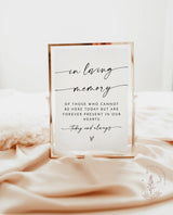 In Loving Memory Sign | Forever in Our Hearts Wedding Sign
