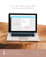 Minimalist Wedding Invitation Suite Template | Modern Wedding Invite