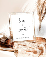 Love is Sweet Please Take A Treat Sign | Modern Minimalist Wedding Sign