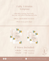 Cutie Baby Shower Welcome Sign | Citrus Baby Shower Sign