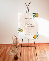 Cutie Baby Shower Welcome Sign | Citrus Baby Shower Sign 