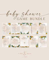 Cutie Baby Shower Game Bundle | Citrus Baby Shower