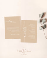 Minimalist Wedding Events Card | Modern Weekend Events