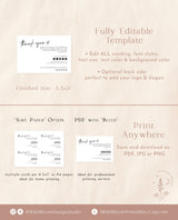 Minimalist Small Business Thank You Card | Editable Thank You Card Template