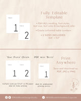Modern Minimalist Wedding Table Number | Minimal Wedding Table Number