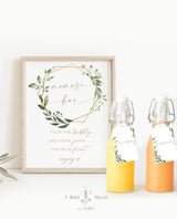 Baby Shower Mimosa Bar Sign | Greenery Baby Brunch Momosa Bar