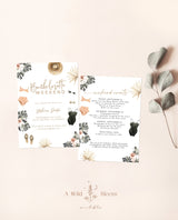 Tropical Bachelorette Party Editable Invitation | Tropical Bachelorette Itinerary